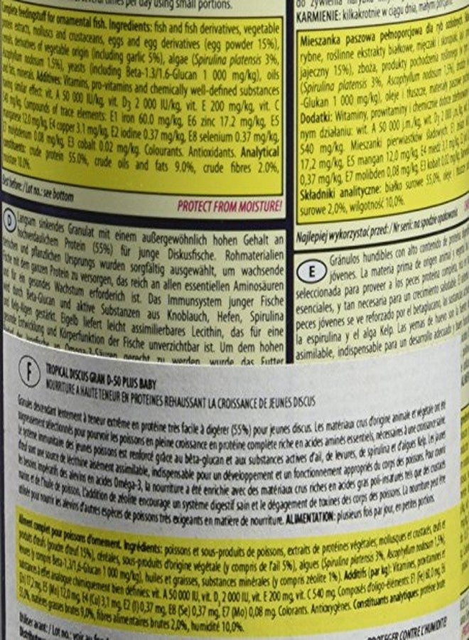 Tropical Discus Gran D-50 Plus Baby for Small Discus Fish 250ml/130g (Item Code- 60674) - Image 5